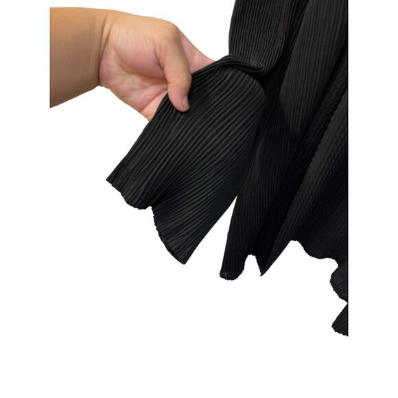 Catherine’s Black Ribbed Open Front Waterfall Knit Basic Cardigan Plus Size 4X - Picture 4 of 6